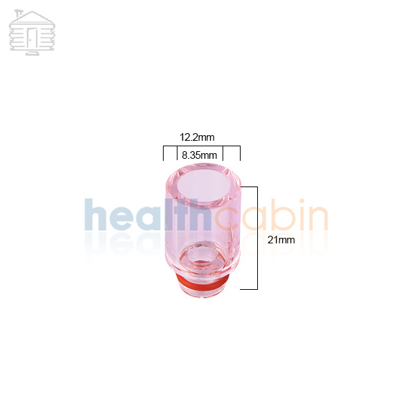 GS#8 Pink Glass Wide Bore 510 Drip Tip